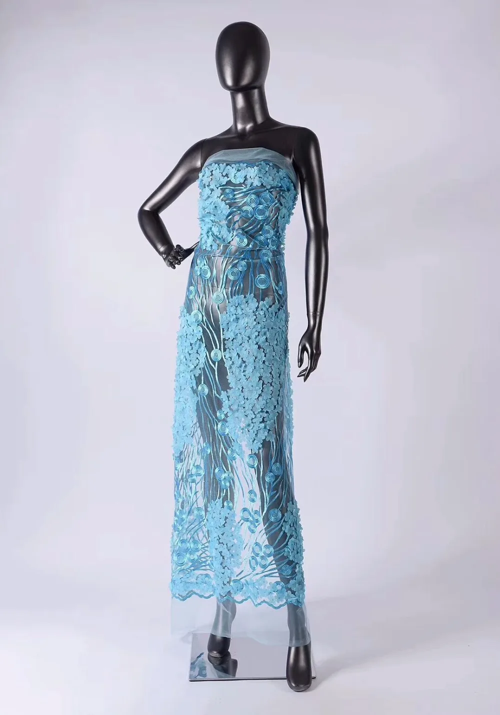 

5yards/piece 2018 Latest African Lace Fabric With 3D flowers Mesh Tulle Lace Fabric High quality Nigerian Lace dpa221