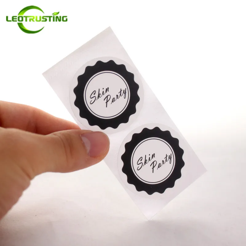 Leotrusting 1000 шт. белые виниловые клейкие стикеры на заказ матовый принт для