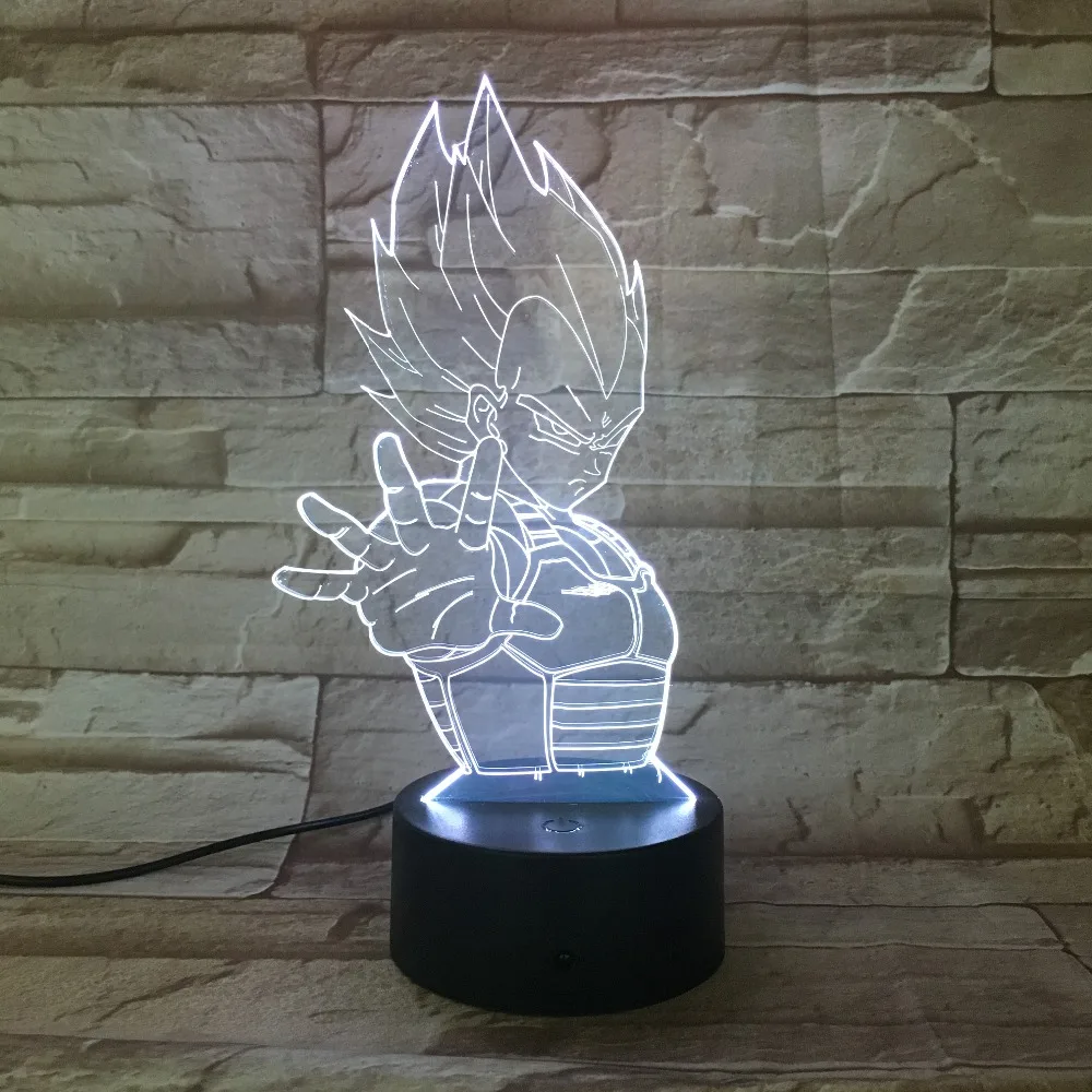 Dragon Ball 7 цветов Изменение 3D Цвет яркий ночник стереоскопическая визуальная