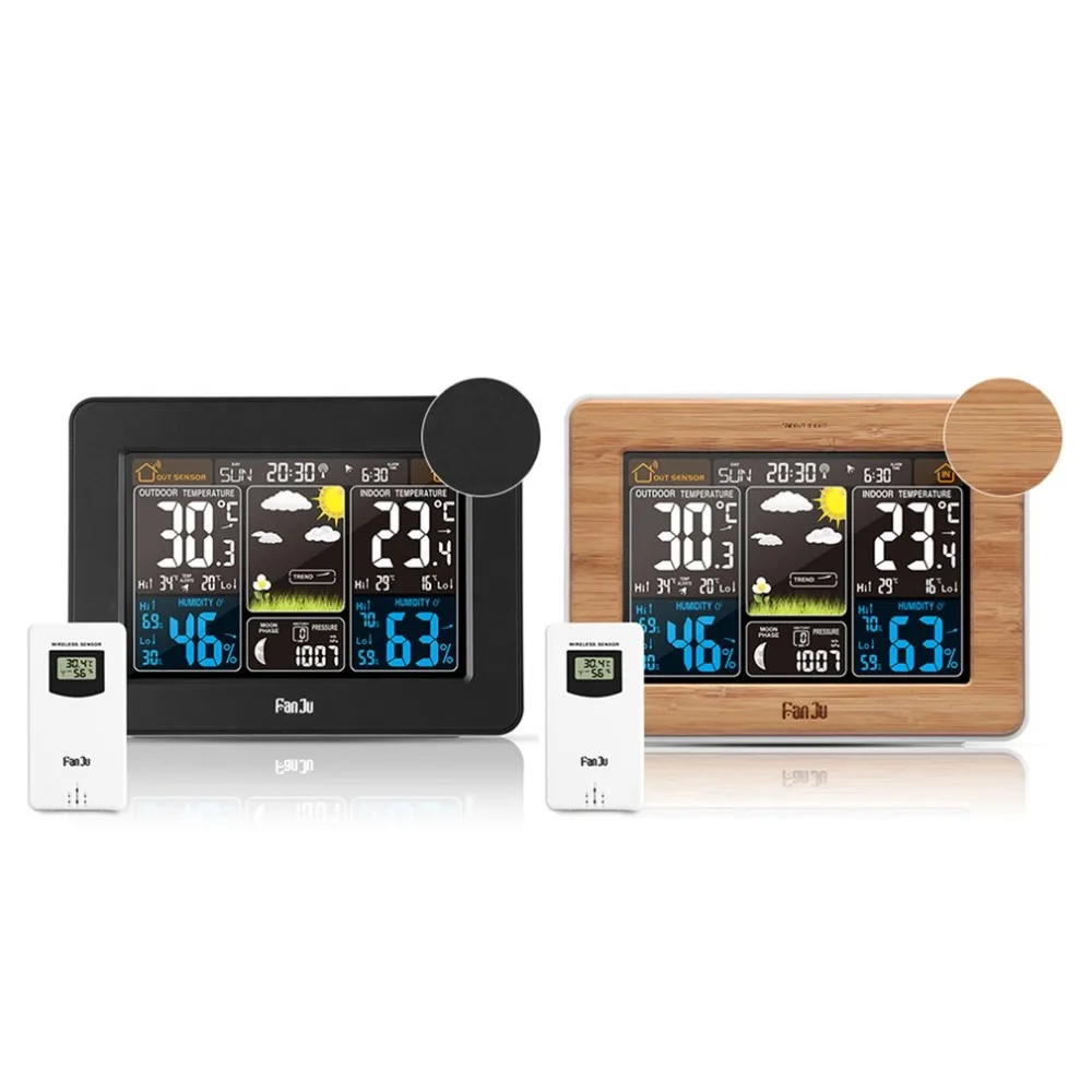

Weather Station Barometer Thermometer Hygrometer Wireless Sensor LCD Display Weather Forecast Digital Alarm Clock Dropshipping