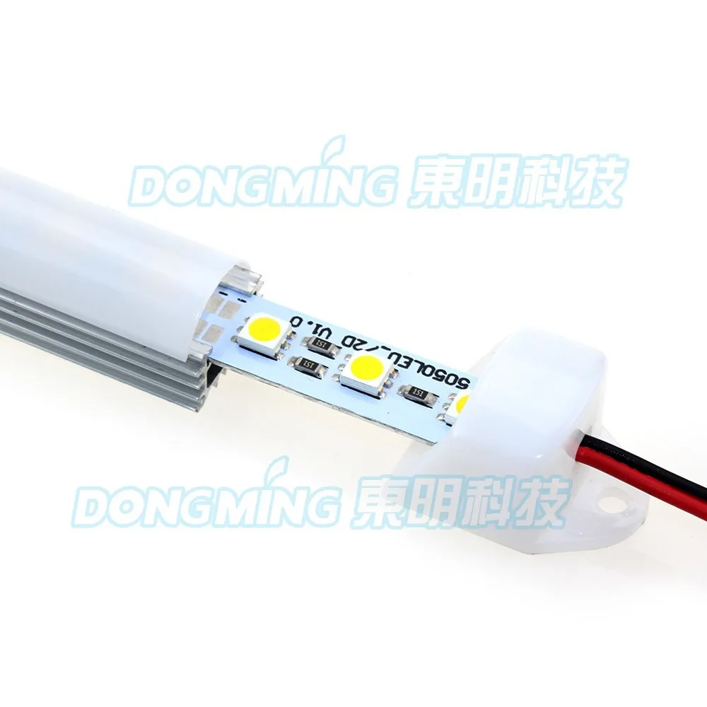 Perfil de Alumínio Conduziu a Luz do Bar 5050 com Láctea 6 Pcs u 50 cm 36 Leds Smd pc Cover 12 v 5a Levou Motorista 6 Pares Conector dc 4 lights america led