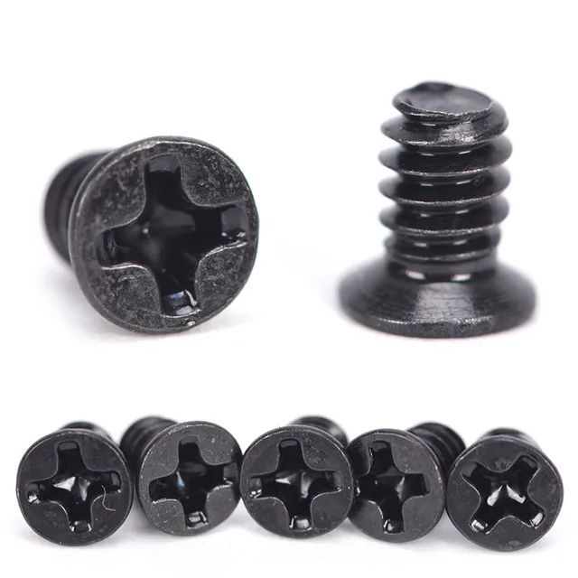 100 PCS Black Chassis Hard Disk Screw 3.5" For Tray Computer Hard Drive