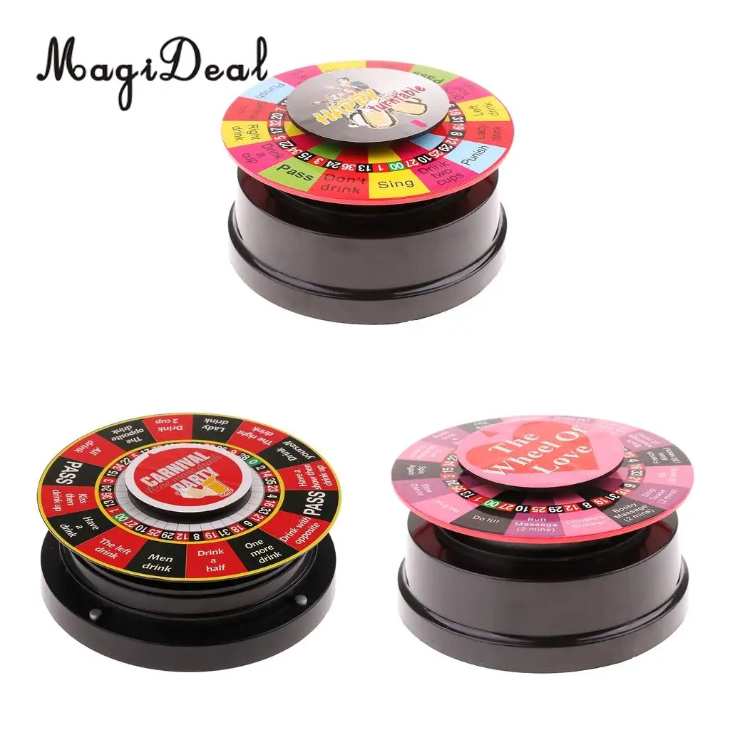

MagiDeal Electric Turntable Roulette Drinking Game Spinning Wheel for Bar Pub Club KTV Friend Family Party Novelty Toy