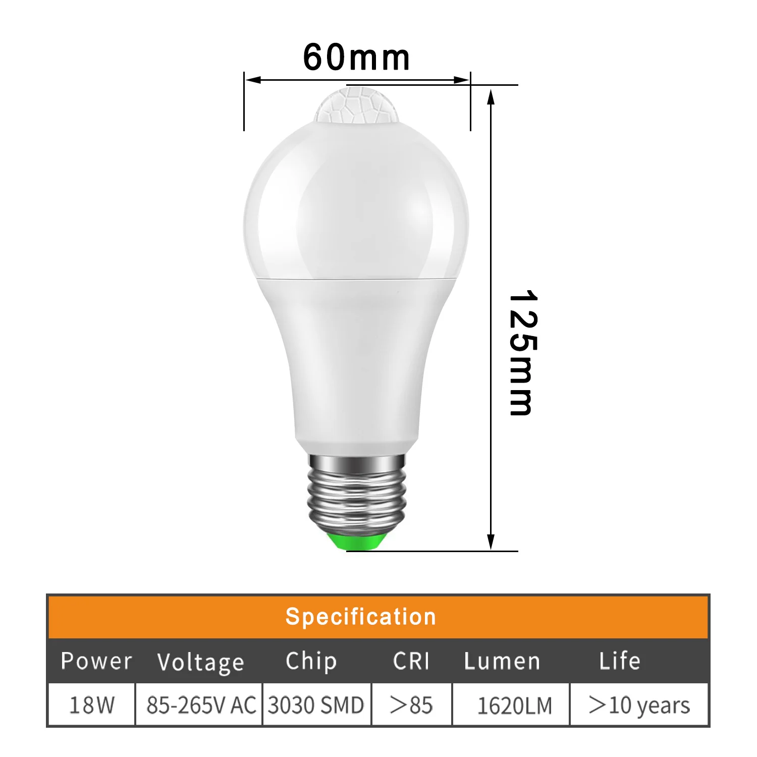 E27 Светодиодный лампа с пассивным инфракрасным датчиком 12 W 18 W AC 220 V 110 V заката до рассвета лампочка дневной и ночной режимы со световым датчиком для Сенсор лампы для домашнего освещения IP42