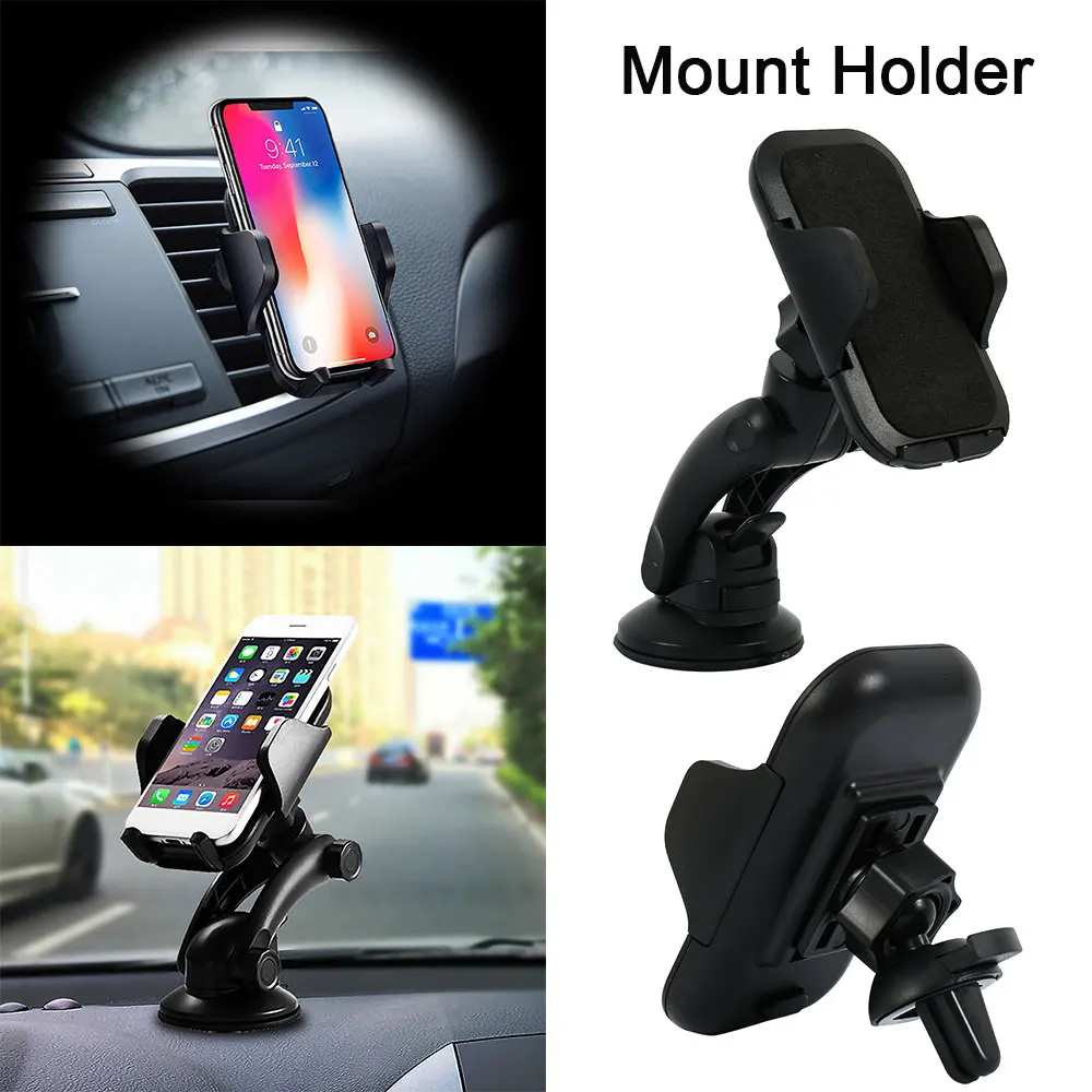 Windshield Car Phone Mount Holder Adjustable Locking Phone Windshield