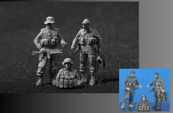 

Unpainted Kit 1/ 35 ISRAELI MECHANIZED INFANTRY IDF 1980's include 3 soldiers Historical Figure Resin Kit