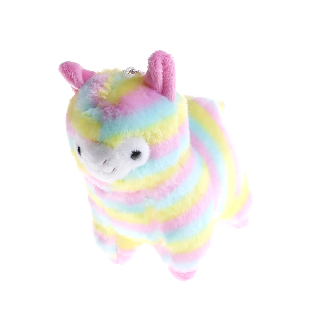 Japanese Soft Alpacasso Baby Stuffed Animals Alpaca Pendant Doll Toy 13cm Rainbow Alpaca Plush Sheep Toys Gifts