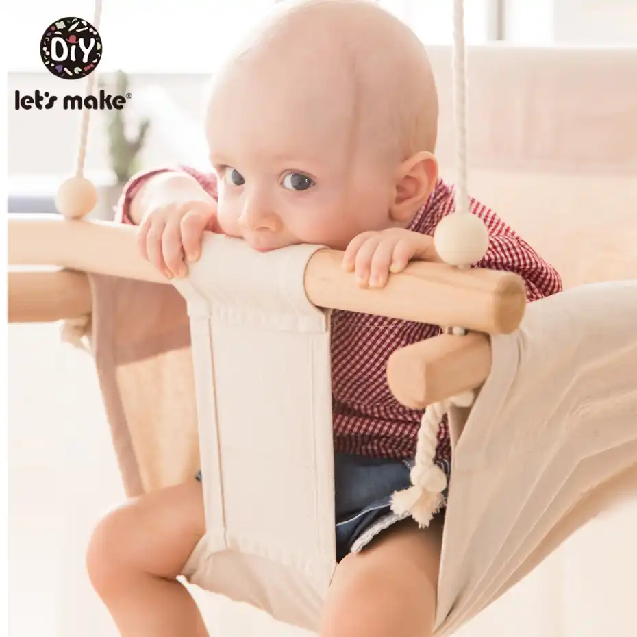 columpios para bebes en madera