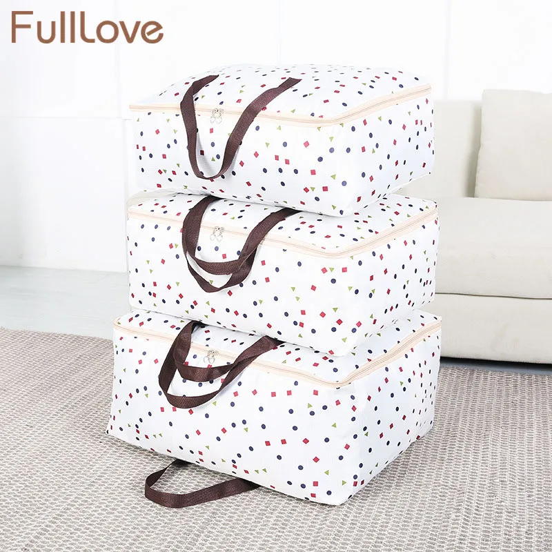 Сумка для хранения FullLove M L XL стеганая сумка с синими звездочками складной