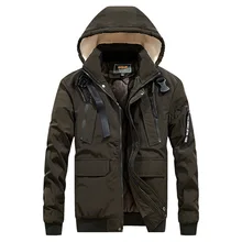 ZHAN DI JI ПУ брендовая одежда для мужчин теплые зимние куртки Военная униформа Стиль зимнее пальто 115