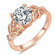 FNIO свадебное серебряное кольцо с хрусталем обручальное одиночное Золото Цвет кубический циркониевый кольцо модный бренд Bijoux женские ювелирные изделия