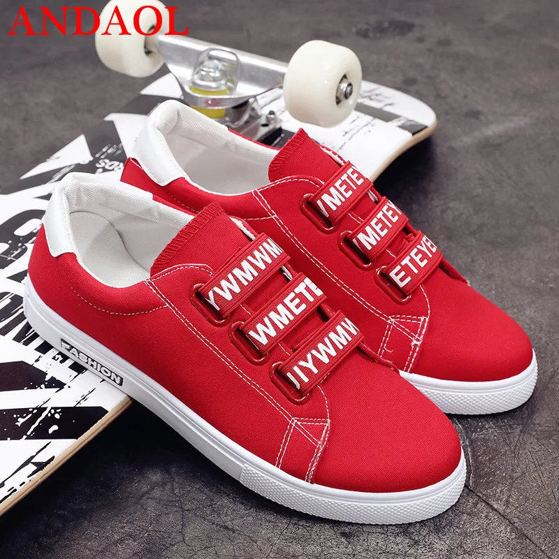 

ANDAOL Men's Casual Shoes Top Quality Non-Slip light designer Sneakers Luxury Comfortable Canvas skateboarding Campus Trainers