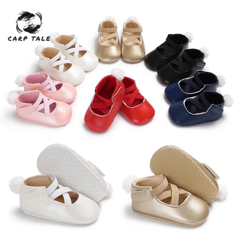 

2019 Hot 6 Colors Brand PU Leather Baby Girl Moccasins Shoes Soft Soled Non-slip Footwear Crib Shoes newborn girl shoes