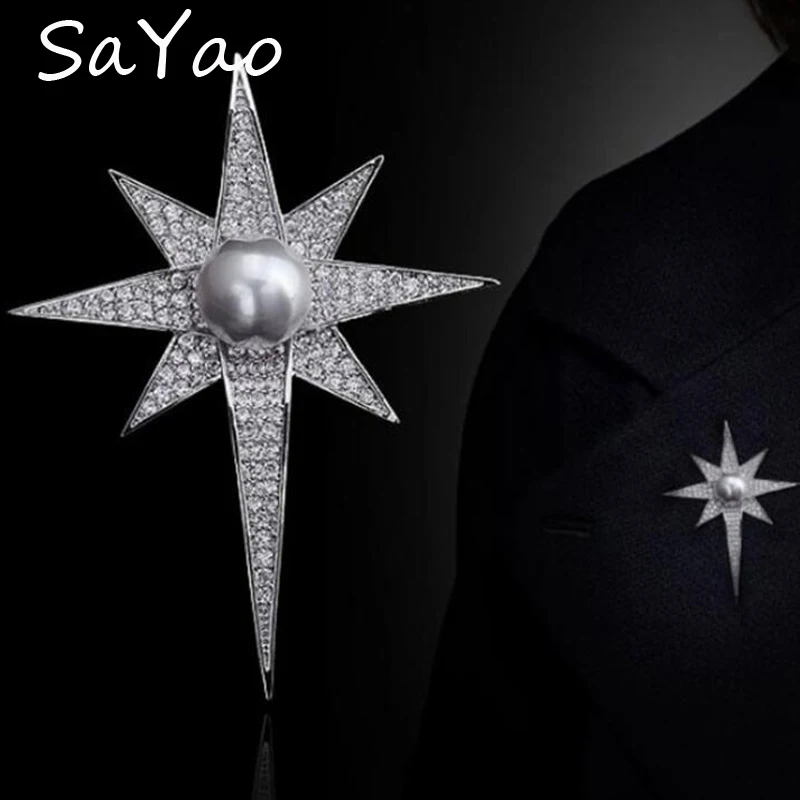 SaYao 1 Piece Fashion Suit Suits Brooch Pins Brooches Men Women Full
