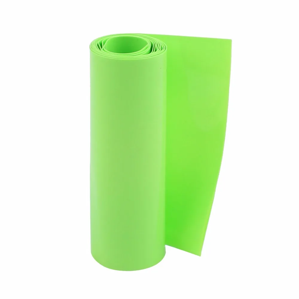 

Uxcell Hot Sale1PCS 90mm Flat Width 1M Length PVC Heat Shrink Tube Green for 18650 Battery Pack Insulation casing Heat shrink