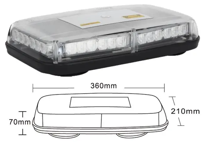 Free shipping high quality magnetic mount mini led lightbar car strobe bar magnet beacon flash | Автомобили и мотоциклы