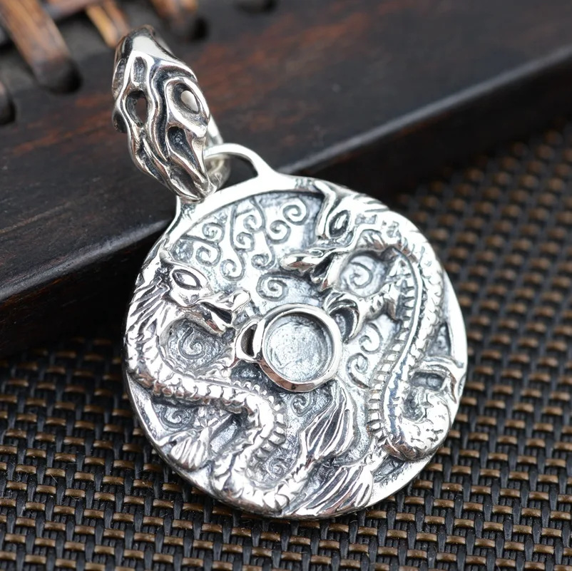 

S925 wholesale sterling silver silver pendant groups Vintage Antique Style Men round the necessary funds