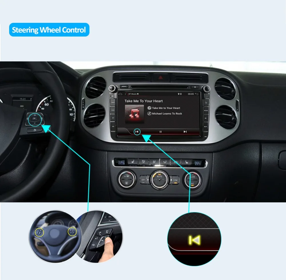 Perfect 2din android 8.1 8 core car multimedia For Volkswagen Skoda/Seat/Passat/b7/POLO/GOLF5 6/Caddy/Yeti/Touran/Lavida/Tiguan car GPS 12