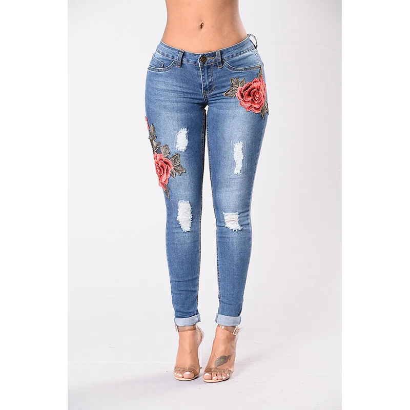 Ropa De Verano Mujer Pantalones Vaqueros Capri Elásticos Para