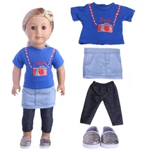 Fashionable casual suit for 18 inch American girl doll for baby gift Doll accessories