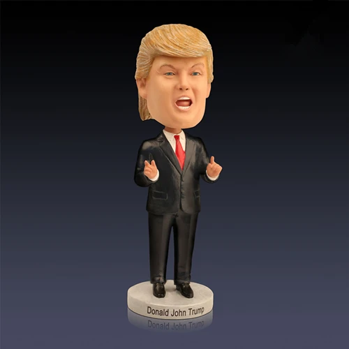 Кивая Дональд Трамп, трясущиеся головой куклы, приборная панель, украшение автомобиля, аксессуары, авто качающаяся голова, игрушка для автомобиля-Стайлинг - Название цвета: A