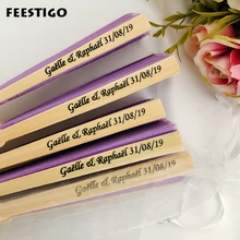 50Pcs Personalisierte Hochzeit Folding Hand Fan Seide Falten Fans Hochzeit Geschenke Für Gäste Angepasst Hochzeitstag Party Favors