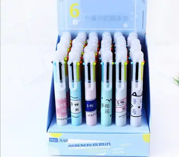 

account pen cute design Multicolor press ballpoint pen 6 in 1 color cute pen school prize gift student ballpoint pen 36pc
