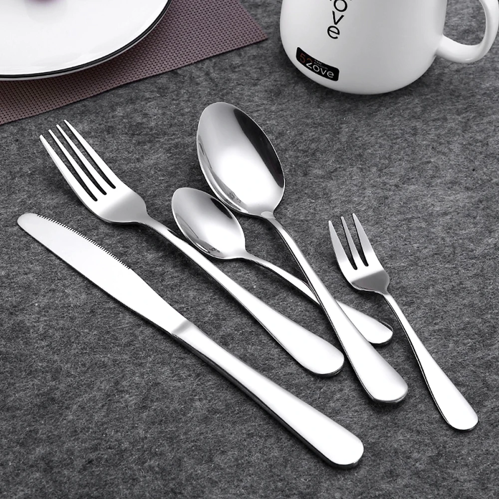 Buy 5PCS/Set Stainless Steel Cutlery Set Dinnerware