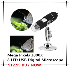 FUNN-50X до 500X USB светодиодный цифровой электронный микроскоп Лупа камера Черный практическая камера микроскоп Эндоскоп лупа