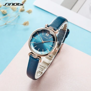

SINOBI Luxury Women's Quartz Watch Elegant Green Slim Women Watches Top Brand Women's Fashion Watch reloj mujer