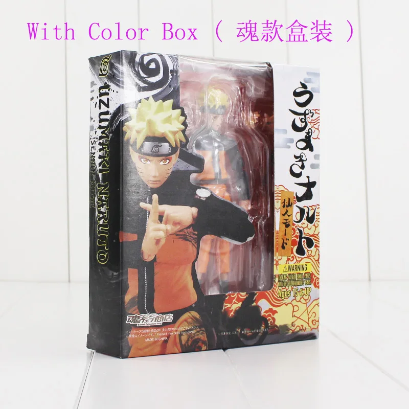 Наруто Узумаки Саске Итачи намикадзе Минато Хатаке Какаши Гаара Фигурки игрушки ПВХ модель куклы 15 см - Цвет: Uzumaki B With Box
