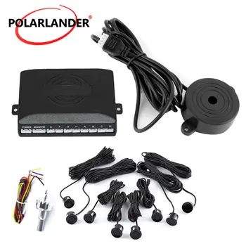 

free shipping Car Parking sensor 8 sensors Buzzer Backup Radar Detector System Reverse Sound Alert 9 colors available