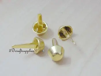 

purse feet bag feet handbag feet metal bright brass 30 pcs 12 mm golden AB46
