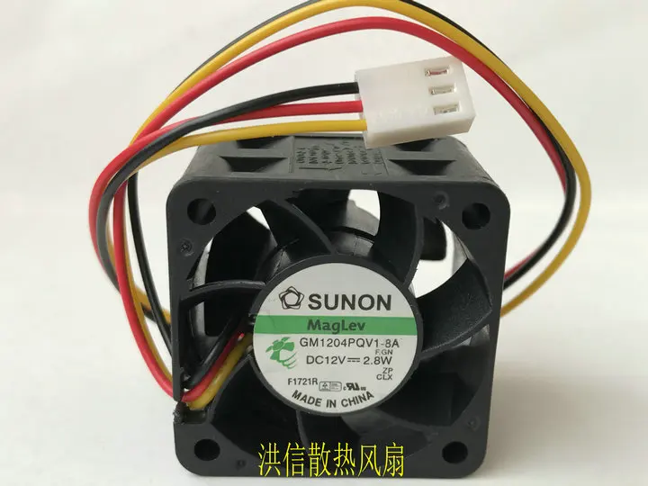 Sunon GM1204PQV1-8A 12 V 2.8 W 4 CM 4028 3-line 1U 2U server fan 9200 rpm 14CFM