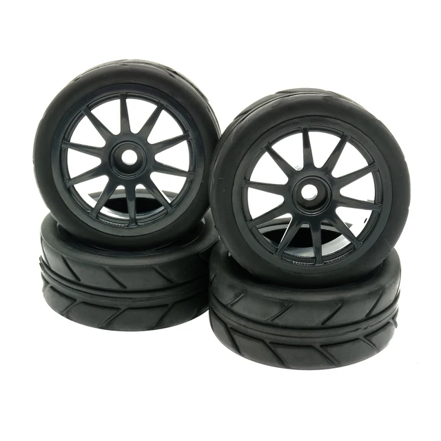 Best Price RCAWD 4PCS/Set 10 Spoke Wheel Rim Tyre/tire Set 1:10 On Road Diameter 63mm Toys Model Car C20680 C20684 RC Parts