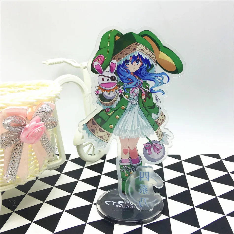 

15cm Anime Hatsune Miku Acrylic Keychain Cartoon Figure Pendant Transparent Japanese Key Ring Decoration ornament Game Green