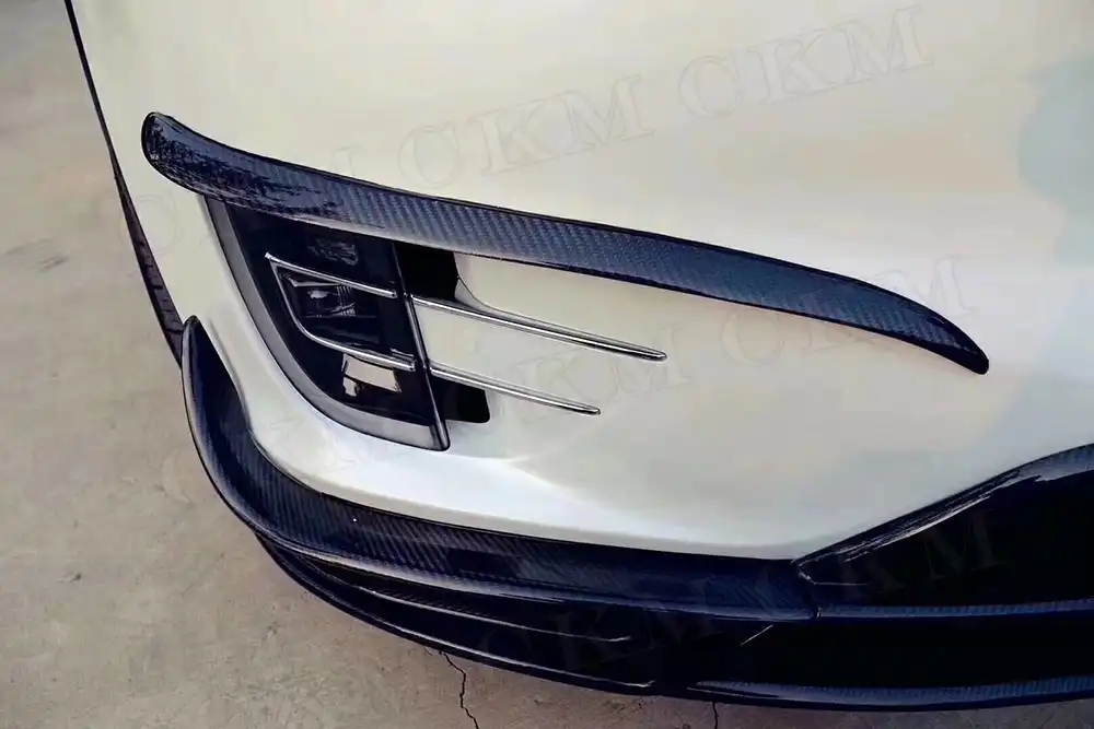 Carbon Fiber Car Body Kits Bumper Lip Splitters Auto Spoiler Side Skirts For Tesla Model X Car Styling