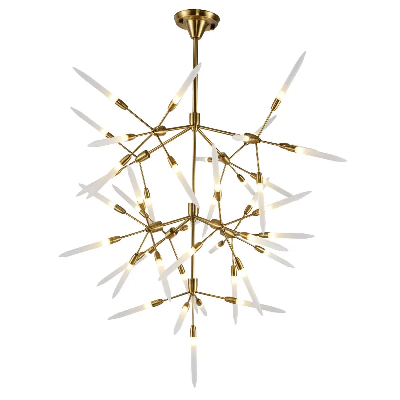 

Modern circle tree led pendant light Toolery hanging lamp gold metal acylic lampshade G4 LED bulb warm white 6000K free shipping