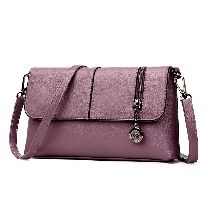 Для женщин сумка роскошные кожаные сумочки дизайнерские сумочки, сумки через плечо для Для женщин сумка sac основной Медведково - Цвет: Фиолетовый