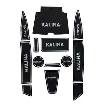 

13pcs Non Slip Door slot cup mat storage rubber interior mats for Lada KALINA II 2 Cross Sport VAZ 2192