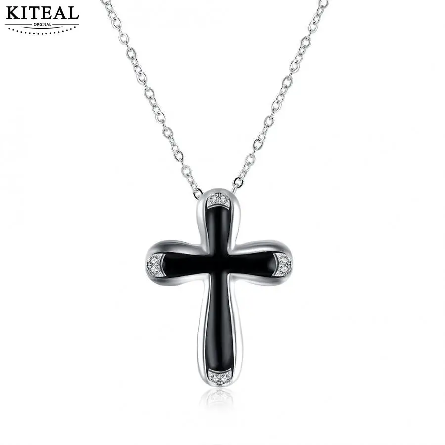 Hot sale! silver plated necklaces & pendants Round cross big necklace