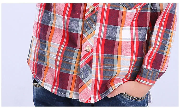 fashion child baby big boy shirt long sleeve spring 2018 plaid tops children school clothing cotton kids school shirts for boys blouses clothes 5 6 7 8 9 10 11 12 13 14 15 years little big teenage boys baby shirt teenage tops clothing (4)
