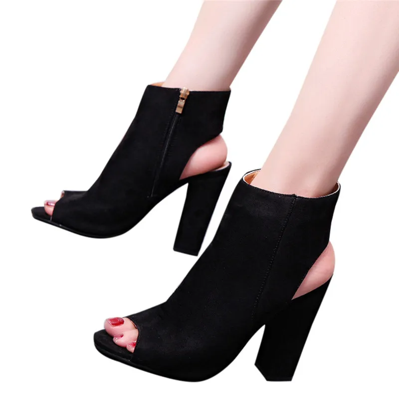 open toe lace heels