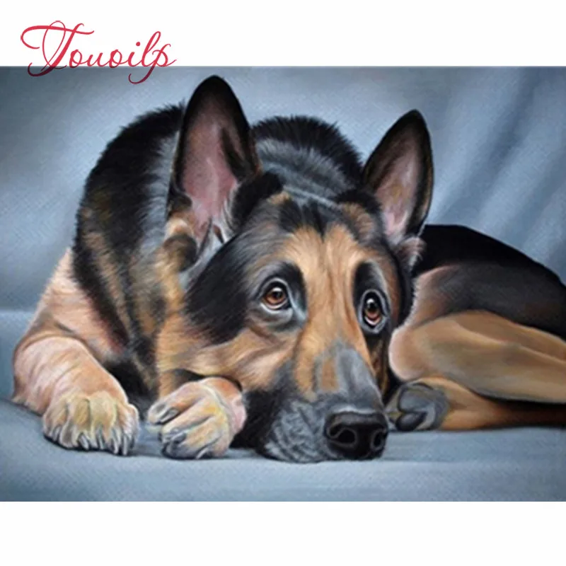 

DIY 5D Diamond Painting Cross Stitch Round square Diamond Embroidery Sad Dog Needlework Patterns Rhinestone Paintings Wall Decor