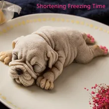 3D шар пей щенок силиконовые формы мусс торт мороженое пудинг jello Blast охлаждения животных Плесень инструмент помадка украшения