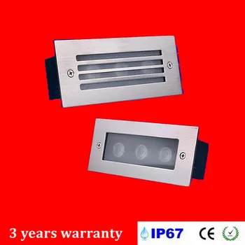 

8pcs/lot Waterproof 3X3W 9W LED Outdoor In Ground Garden Flood Light Spot Bulb Underground Lamps,AC85-265V Free Shipping