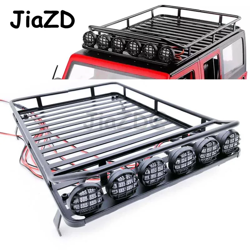 

Free Shipping Roof Rack Luggage Carrier with Light Bar for 1/10 RC Crawler D90 Axial SCX10 90046 Y0001 ZXZ JiaZD