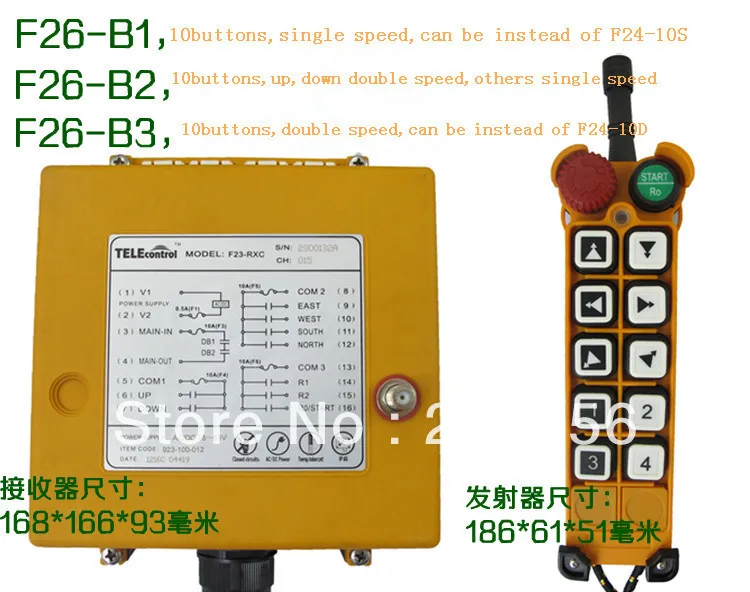 F26-B3(включает 1 передатчик и 1 приемник)/крановое дистанционное управление/беспроводной пульт дистанционного управления/аппаратура дистанционного управления марки uting