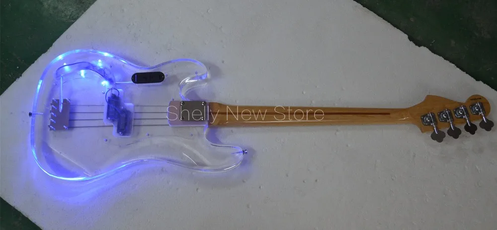 Shelly магазин индивидуальный акриловый свет P бас 4 Строка точность 20 лада электрический бас гитары музыкальный инструмент магазин
