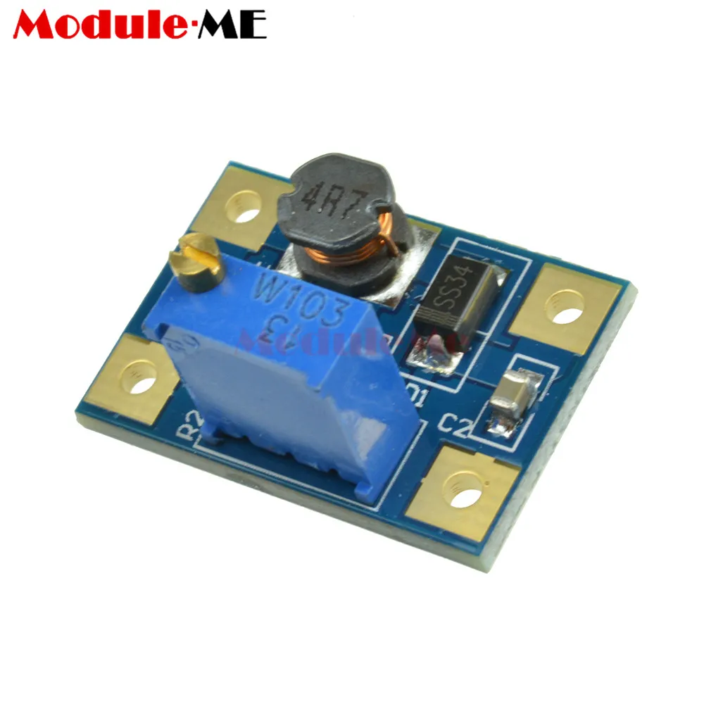 

SX1308 DC-DC Step UP Adjustable Power Module Boost Converter 2-24V to 2-28V 2A Step-Up Module Automatic Protection